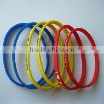 Mini silicone bracelet or wristband