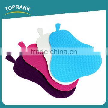 Toprank High Quality Pear Shaped Color Coded Chopping Board Flexible Plastic Cutting Mat Set Thin Vegetable Cutting Board photo-2