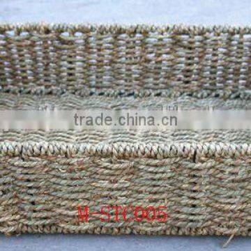 Decorative Hand Weave Straw Basket photo-4