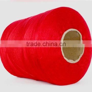 China Wholesale Dope Dyed Red Color Pure 100% Cotton Yarn Weaving 30/1 In Stocks photo-2