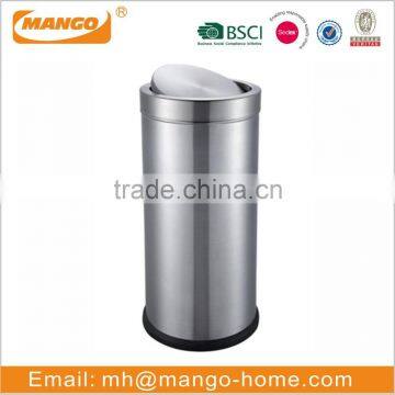 Golden Stainless Steel Open Top Paper Trash Can photo-5