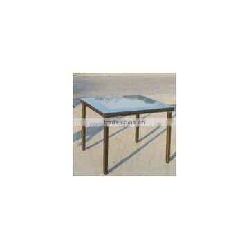 Ourdoor Glass rattan table, UV protection