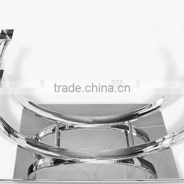 Modern Dining Table With Glass Top and Chrome Base photo-3