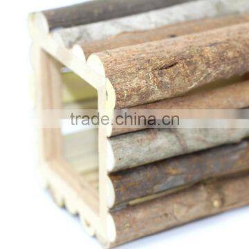 Wooden Pen Holder. Wood Branch Pen Pot, Square Wood Pen Holder photo-4