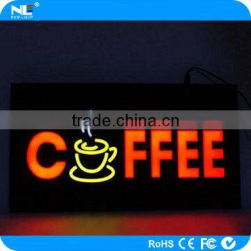 wireless led resin sign board/ coffee sign board for decorate shop