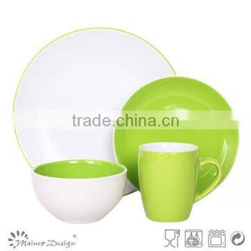 Blue and White Eco Round Glazed Western Dinner Set photo-4