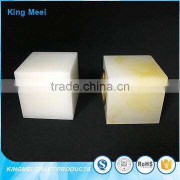 Small White Acrylic Cube Box Perfume Organizer photo-2