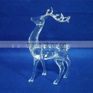 Hot selling acrylic Xmas reindeer figurines decoration