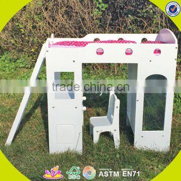 Wholesale Kids Toy Double-deck Children Toy Wooden Doll Bed W06B039 photo-3