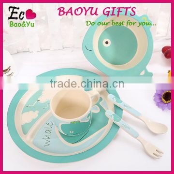 Eco-Friendly Baby Bamboo Fiber Tableware Wholesale Dinnerware Set