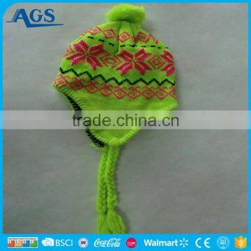 New Style Ear Flap Girl Winter Hat With Strings photo-2