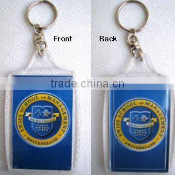 High resolution photo print keyring promotional advertising giveaway