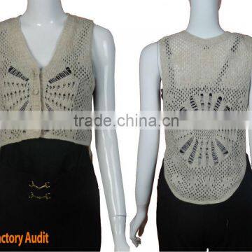 2013 popular crochet sweater vest women