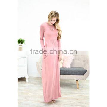 2017 Spring Women Latest High Waist Long Sleeve Maxi Dress HSD9901 photo-3