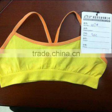 Lovely girls swimming sports bra made in Shantou Runxinfa factory/seamless sports bra