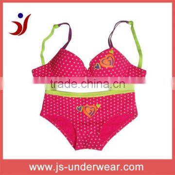 latest design teen girls sexy basic bra set
