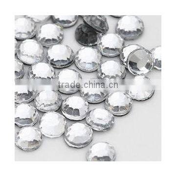 China factory shiny leed free and multi size Beads Hot Fix Flat Back Glass Stone