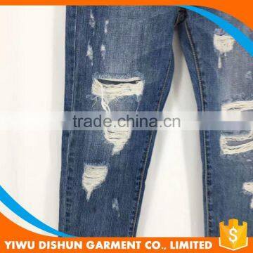 Women Cotton Brand Ripped Pants Jeans photo-2