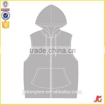 Fancy Thick Polar Fleece No Label Without Brand Sleeveless Hoodies Warm For Mens photo-2