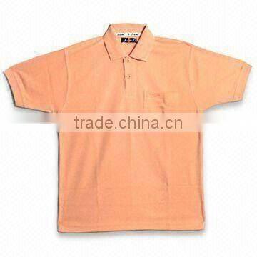 Promotional T-shirt in Polo Neck, Made of 100% Cotton Jersey, Suitable for Men