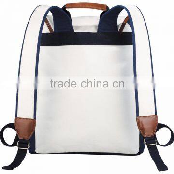 Cutter & Buck Legacy Cotton Backpack - Made From Genuine Saddle Leather, Cotton Canvas and Comes With Your Logo. photo-4