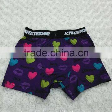 Newest design popular sexy men underwear boxer shorts with love printed