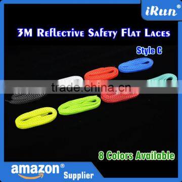 Reflective Flat Royal Blue Shoelaces - Yeezy 3M Shoelaces For Sneakers - Black/White/Orange/Blue/Red/Green Flat 3M Shoelace photo-4