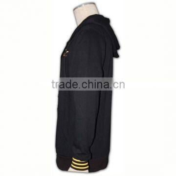 Wholesale High Quality Zip up Hoody Ribbed Cheap Button up Baseball Jackets photo-4
