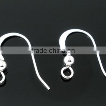 200 Silver Plated Ear Wire Hooks 17x18mm