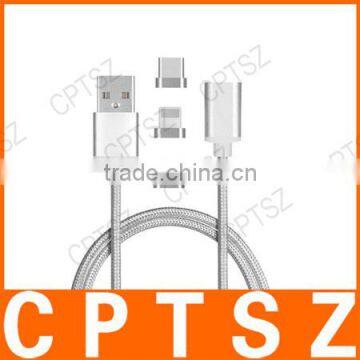 Two In One Mobile Phone Woven Magnetic Suction Data Iine Android Charging Data Cable photo-5