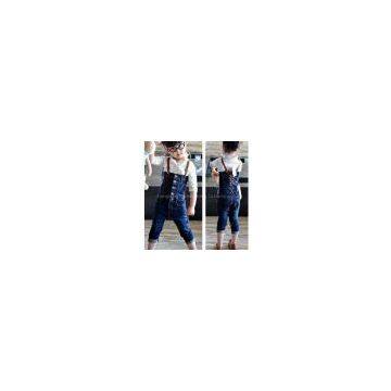 New Hot Girls Kids Childrens Denim Pants Overalls Jeans Bib Casual Clothes Blue