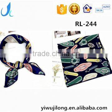 Customized Design Printed Promotional Silk Scarf
