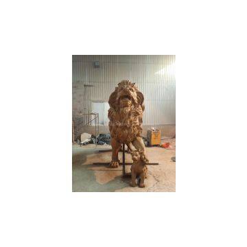 Bronze Casting Art Lion Sculpture for Royal Decor in Garden photo-2