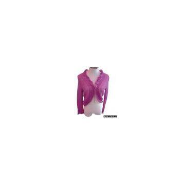 Sell Ladies' L/S Ruffle Edged Sweater