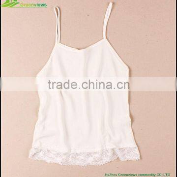 Lady Silk Women Sleeveless Lace Out Vest Casual Party Slim Peplum Sleeveless Tank Tops GVGX0004 photo-3