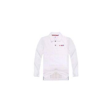 New 100% Cotton Kids Long Sleeve Embroidery Polo-shirt