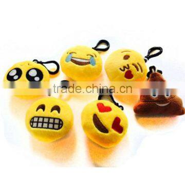 2 Inch Mini Emoji Plush Key-chain Bag Accessory