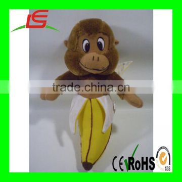 small brown banana monkey plush stuffed soft toys wholesale