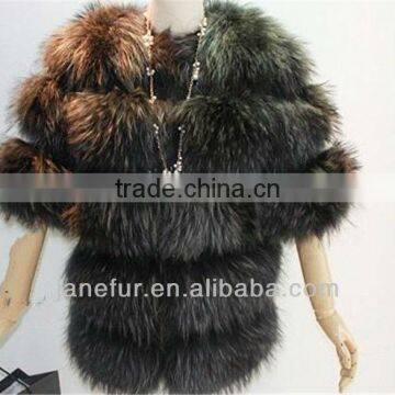 Raccoon fur vest/whole fox /Fashion in 2017