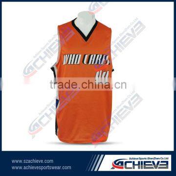 Cheap Sublimation 100% Polyester Basketball Singlet Wear photo-2