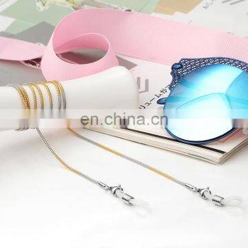 Stainless steel vacuum plating 24k gold durable color glasses eyewear rope mirror sunglasses chain