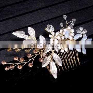 Bride wedding headdress Jelly color hair comb Wedding Jewelry