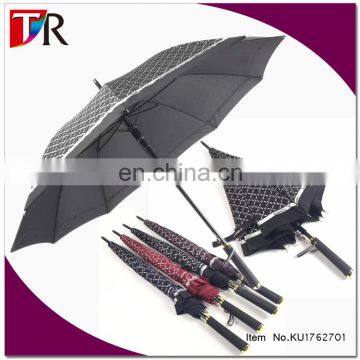 Custom made high quality korean fashion golf straight umbrellas with company logo