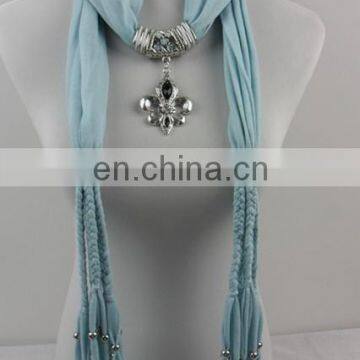 Beautiful womens fashion butterfly jewelry scarf with pendant wholesale