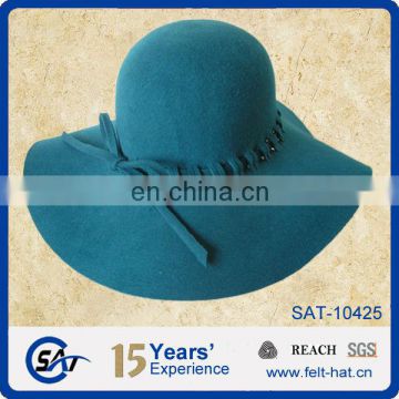 High Quality 2014 Fashion New Vintage Women Ladies Floppy Wide Brim Wool Felt hat