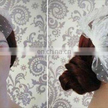 Stunning Net White Pearl Bird Cage Wedding Veils