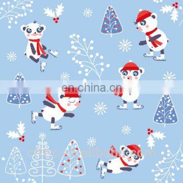 Custom new design high quality digital printing textile and cotton fabric for Merry chrismas