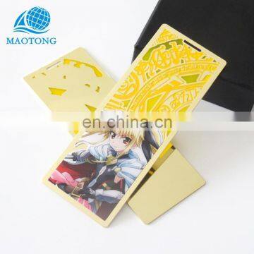2017 Hot sale china factory low price custom colorful cartoon picture printing metal bookmarks for sale with string