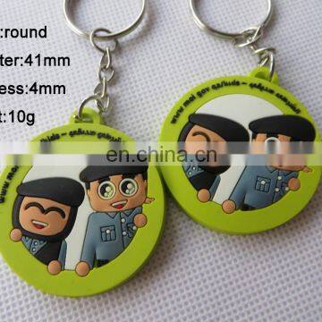 Round Customized High Quality Soft Pvc Key Chain With Printing Logo photo-2