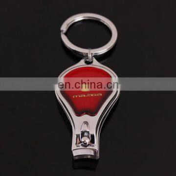 custom logo metal keychain with nail scissors